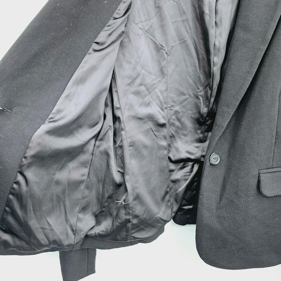 Rosemunde Single Button Blazer Jacket S Black Ponte Knit Short Cropped Classic - Picture 7 of 11